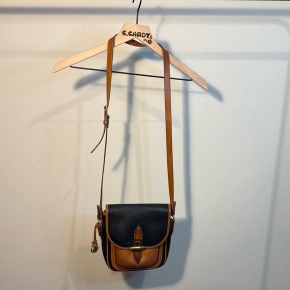 Dooney & Bourke Vintage Black and Brown Outback Crossbody Bag - Picture 1 of 12